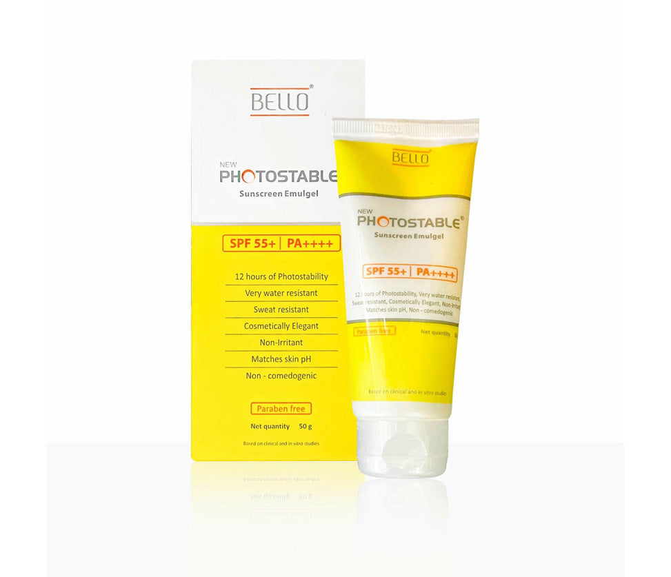 Bello New Photostable Sunscreen Emulgel SPF 55+/PA++++