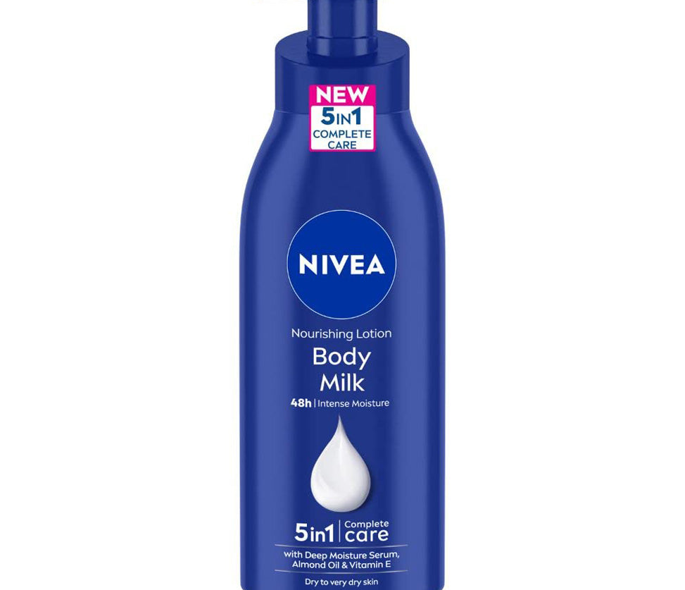 Nivea Nourishing Lotion Body Milk 5 in 1 Complete Care for Dry to Very Dry Skin