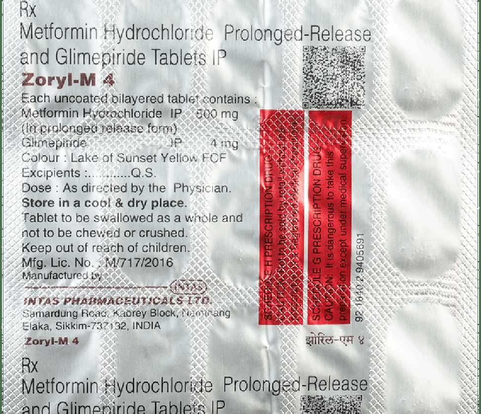 Zoryl-M 4 Tablets